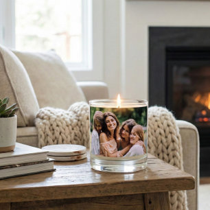 Best Friends Forever Custom Photo Personalized Scented Candle