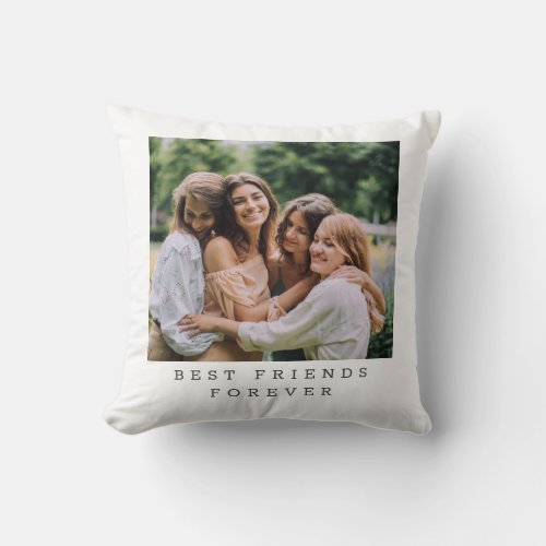 Best Friends Forever Custom Photo Personalized   Throw Pillow