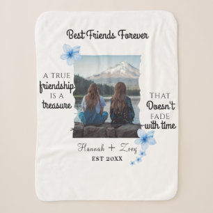 Best Friends Forever Custom Photo Sherpa Blanket