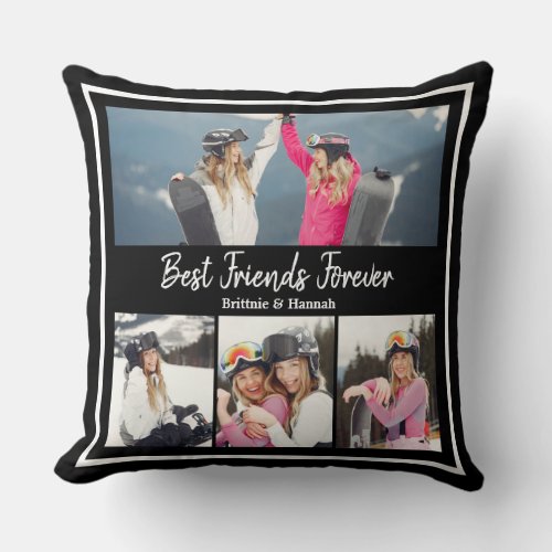 Best Friends Forever Custom Photo Throw Pill Throw Pillow