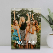 Best Friends Forever Custom White Script Photo