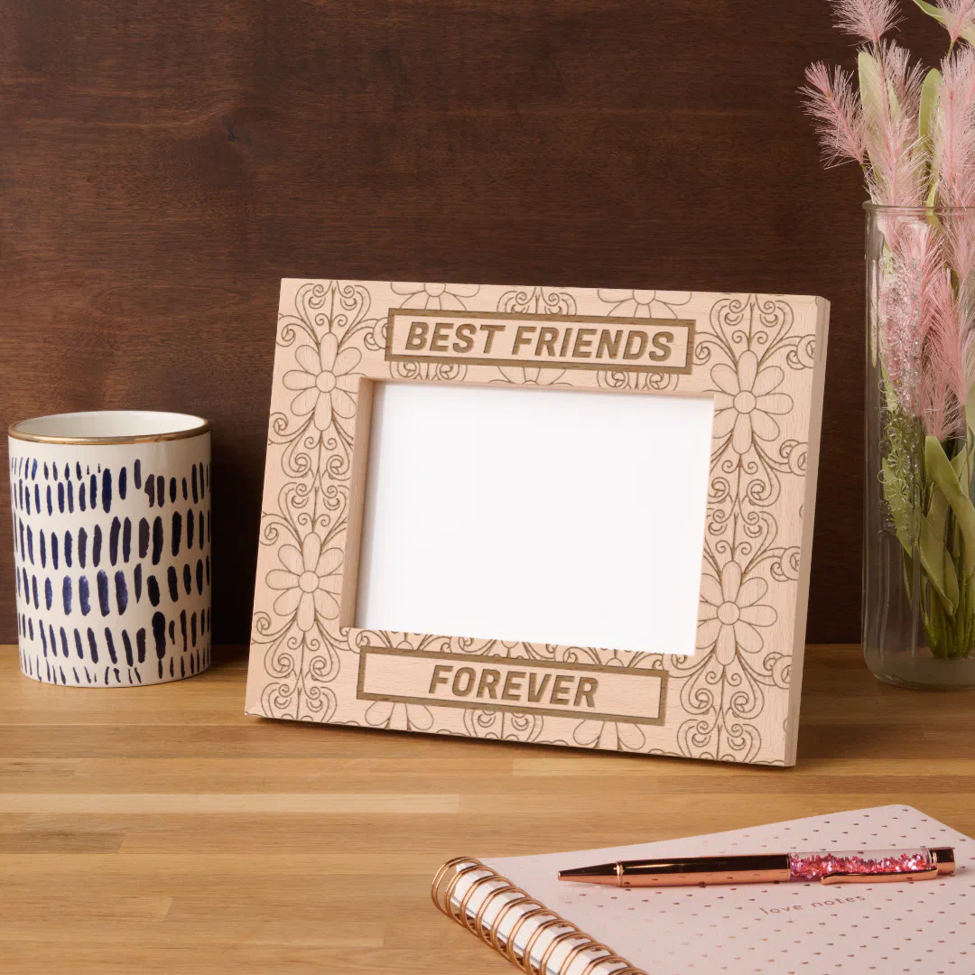 BEST FRIENDS FOREVER FLOURISH ENGRAVED FRAMES
