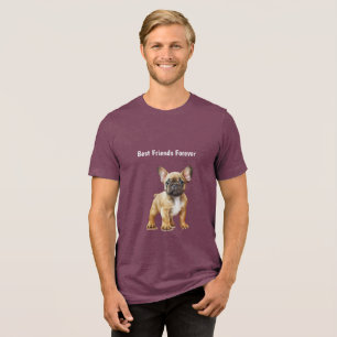 Best Friends Forever Frenchie Dog Tri-Blend Shirt
