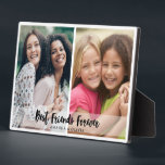 Best Friends Forever Friendship 2 Photo Keepsake   Plaque<br><div class="desc">Personalized photo keepsake gift for best friends . Makes an unique gift for besties  birthday, galentine, Christmas and special occasions.</div>
