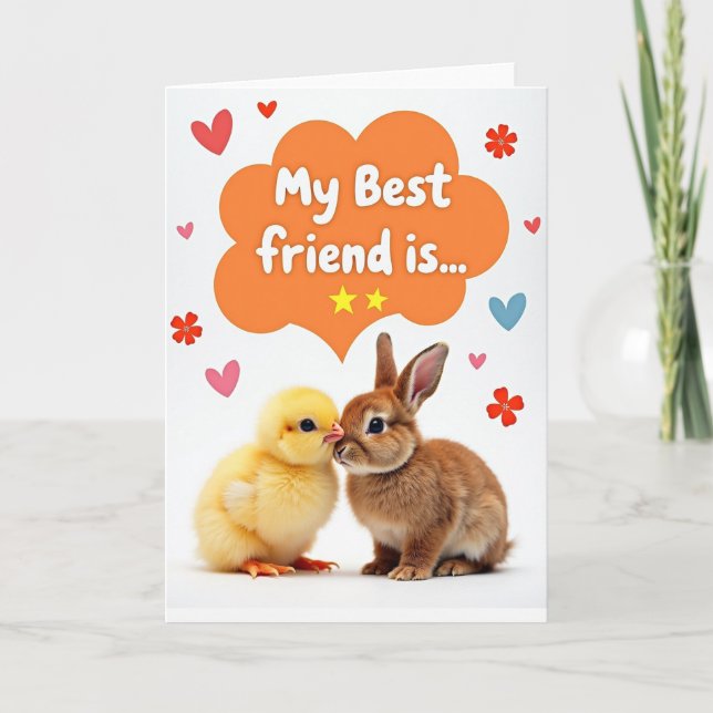 Best Friends Forever Friendship Card (Front)