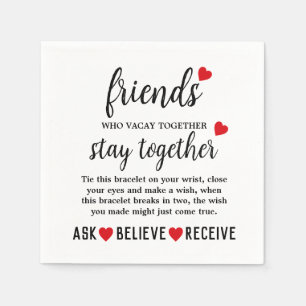Best Friends Forever Friendship Day Napkins