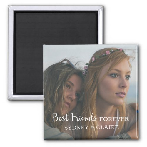 Best Friends Forever Friendship Photo Magnet