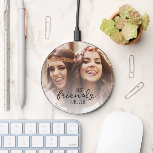 Best Friends Forever Friendship Photo Wireless Charger