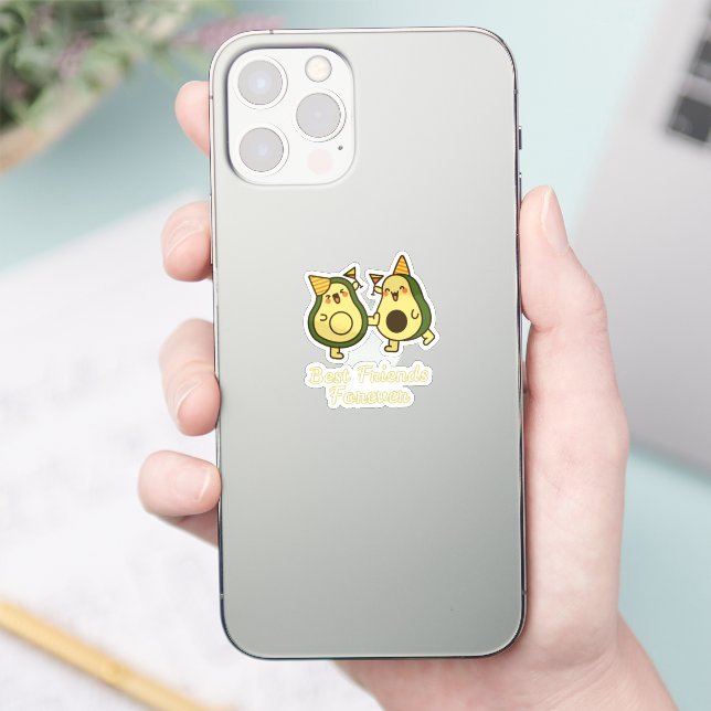 BEST FRIENDS FOREVER, FUNNY AVOCADO, FRIENDS DAY STICKER (Phone)