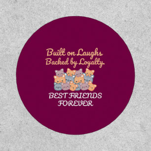 BEST FRIENDS FOREVER, FUNNY CAT, FRIENDSHIP DAY PATCH