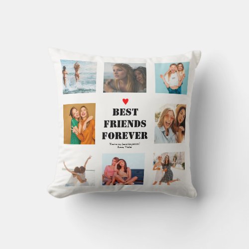 Best Friends Forever Girls BFF Bestie Gifts Throw Pillow