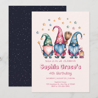 Best friends forever gnomes invitation