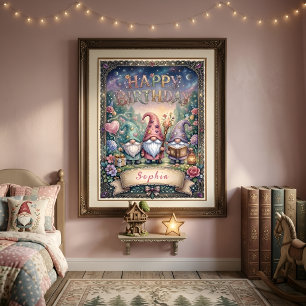 Best friends forever gnomes poster