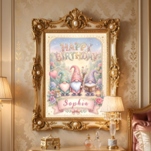 Best friends forever gnomes poster