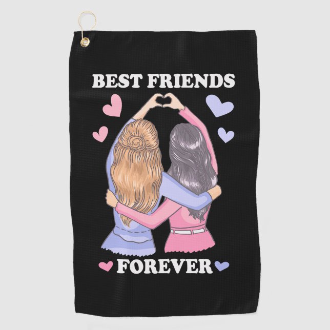 Best Friends Forever Golf Towel (Front)
