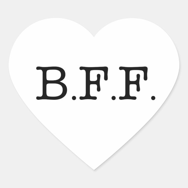 Best Friends Forever Heart Sticker (Front)
