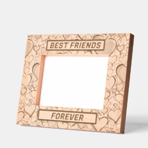 BEST FRIENDS FOREVER HEARTS ENGRAVED FRAMES