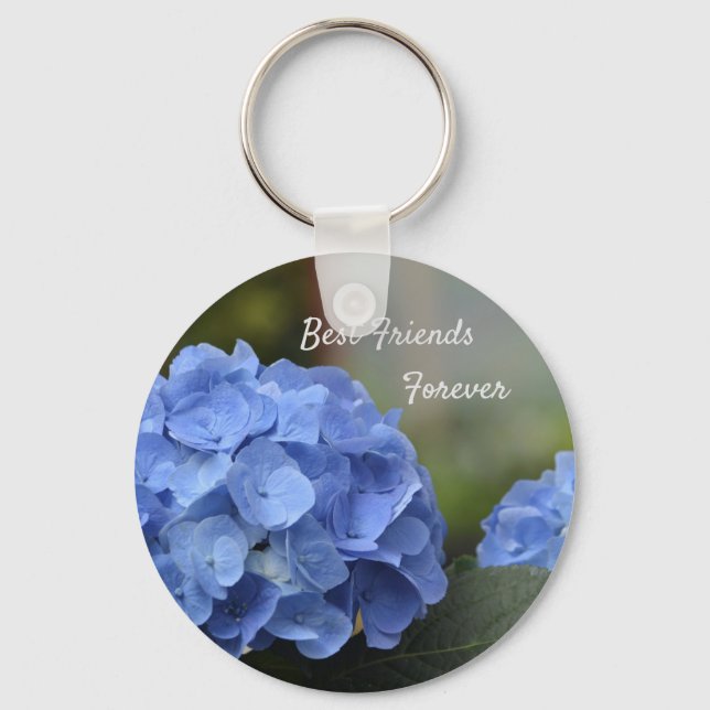 Best Friends Forever Hydrangeas Keychain (Front)