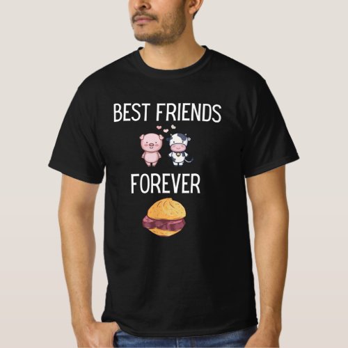 Best friends forever Leberks Pig Cow Meatloaf T_Shirt