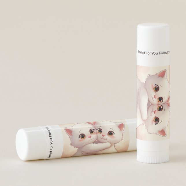 Best Friends Forever Lip Balm - Two Cute Cats Hugg (Front)