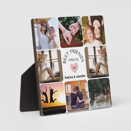 Best Friends Forever | Modern Photo Collage Plaque