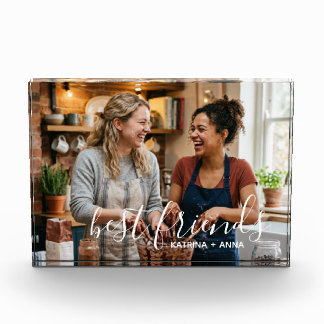 Best Friends Forever – Modern Script Custom Photo Block