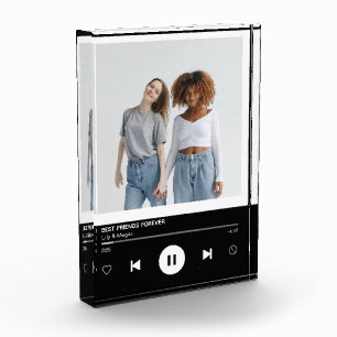 Best Friends Forever Music Player Keepsake Photo Block