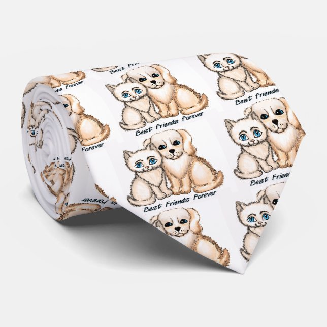 Best Friends Forever Neck Tie (Rolled)