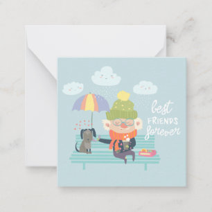 Best Friends Forever Note Card