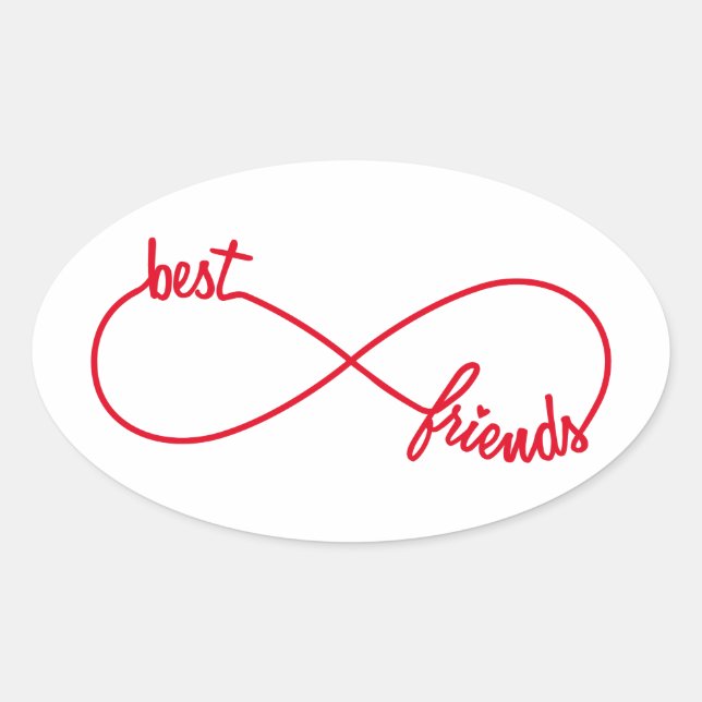 Best friends forever oval sticker (Front)