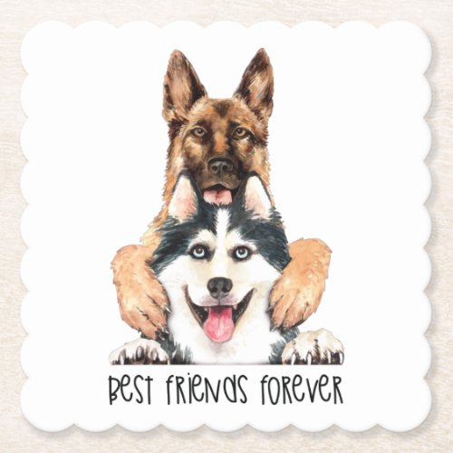 best friends forever paper coaster