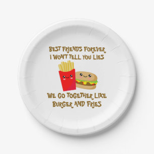Best Friends Forever Paper Plates