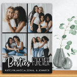 Best Friends Forever Personalized 4 Photo Collage Plaque<br><div class="desc">Celebrate your best friend and friendship with a custom photo collage best friends notebook. Whether it's a birthday, Christmas, or Friendsgiving this best friends notebook is a wonderful gift that will be treasure for years to come. Personalized with 4 of your favorite friend photos and names. COPYRIGHT © 2020 Judy...</div>