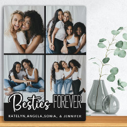 Best Friends Forever Personalized 4 Photo Collage Plaque