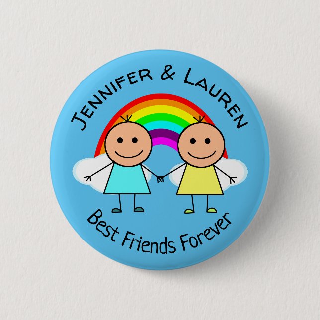 Best Friends Forever Personalized Button (Front)