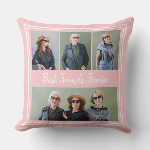 Best Friends Forever Personalized Photo Throw Pillow