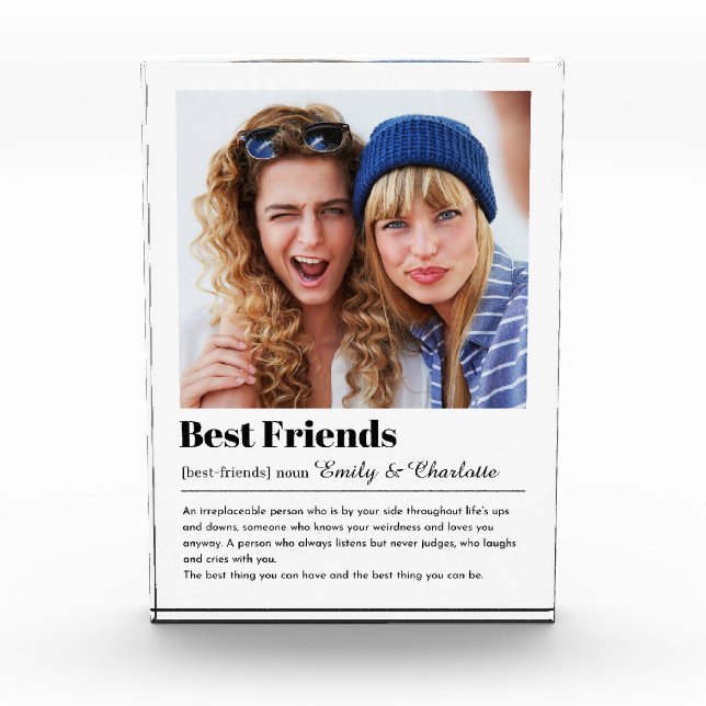Best friends forever photo block, Bestie display (Front)