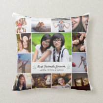 Best Friends Forever Photo Collage Bff Friendship Throw Pillow Best Friends Forever Photo Collage Bff Friendship Throw Pillow