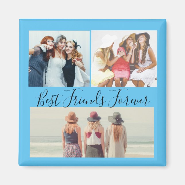 "Best Friends Forever Photo Collage  Magnet (Front)