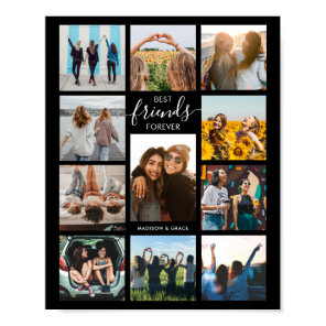 Best Friends Forever Photo Collage Poster