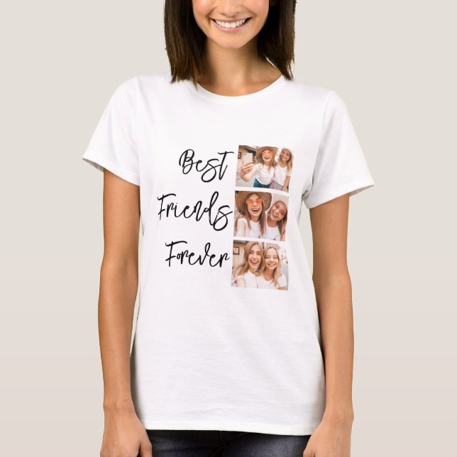Best Friends Forever Photo Collage T-Shirt (Front)