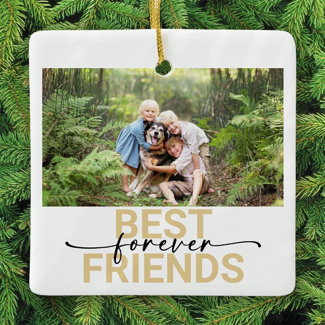 Best Friends Forever Photo Keepsake Ceramic Ornament (Creator Uploaded)