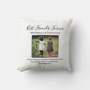 ***Best Friends Forever Photo Keepsake Memory Throw Pillow