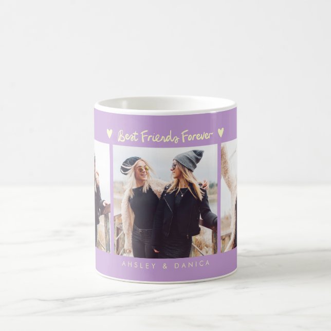 Best Friends Forever Photo Multi Photo Wisteria Coffee Mug (Center)