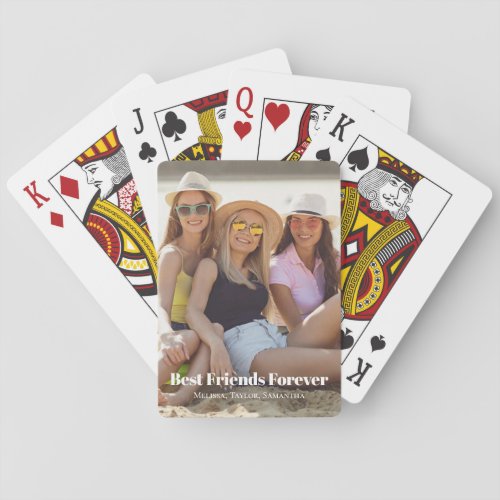 Best Friends Forever Photo Names Playing Cards