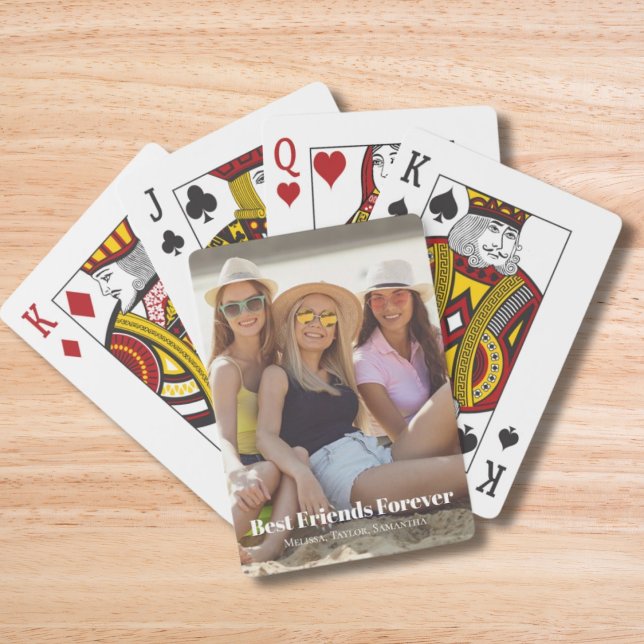 Best Friends Forever Photo Names Poker Cards (Creator Uploaded)