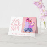 Best Friends Forever Photo Pink happy Birthday Card<br><div class="desc">Best Friends Forever Photo Pink happy Birthday Especially for your bestie on her birthday. Easily add your own favorite photo of you both and personalise your greeting at the bottom and inside.</div>