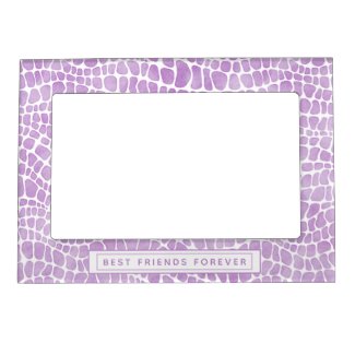 Best Friends Forever - Purple Crocodile Skin Print Magnetic Frame