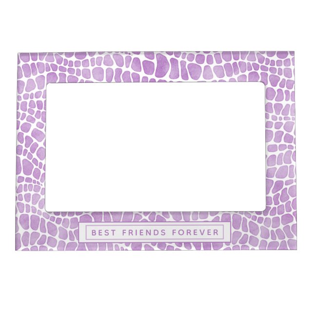 Best Friends Forever - Purple Crocodile Skin Print Magnetic Frame (Front)