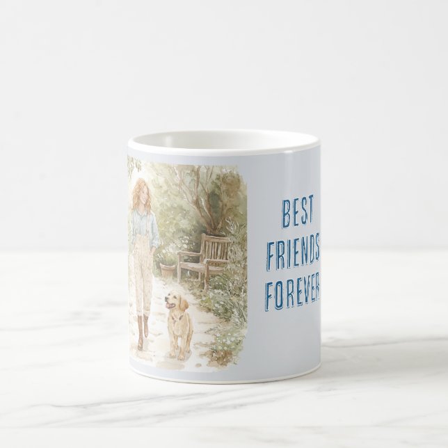 Best Friends Forever Red Hair Female Dog Coffee Mug (Center)